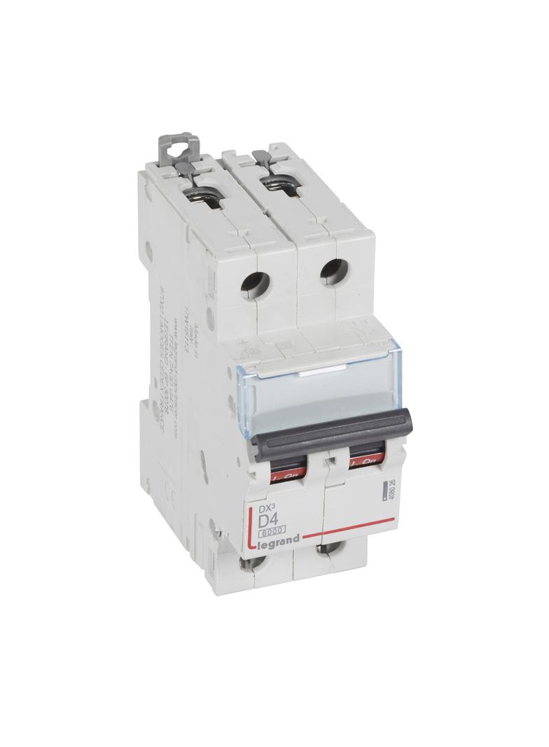 WYŁĄCZNIK NADPRĄDOWY S 302 2P D 4A 6000A SERII DX3, Legrand