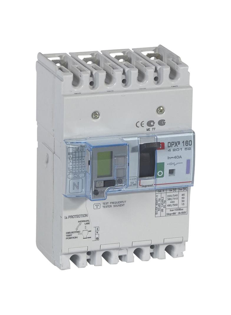 Wyłącznik DPX3 160 Z Zab. R-Pr. 4P 40A 50Ka 420152 LEGRAND