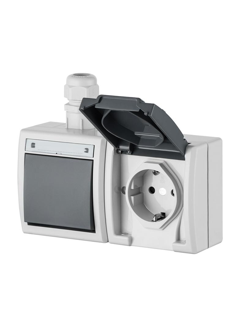 AQUANT GNT 2x2P+Z schuko IP65