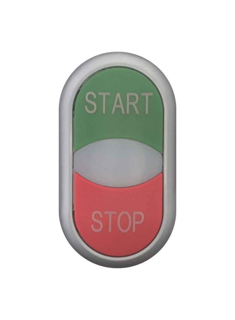 M22-DDL-GR-GB1/GB0 Przycisk podwójny zielony/czerwony /START-STOP/ z samopowrotem i z możliwością po