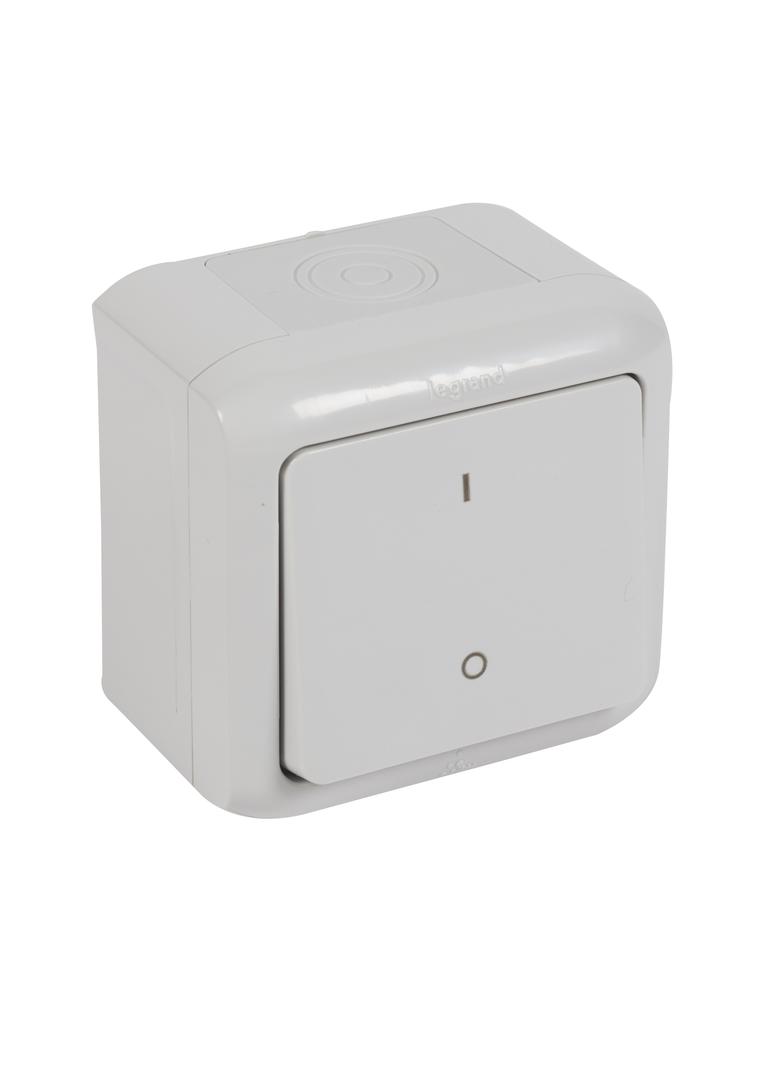 Forix IP44 Łącznik Dwupolowy 10Ax Szary 782386 LEGRAND