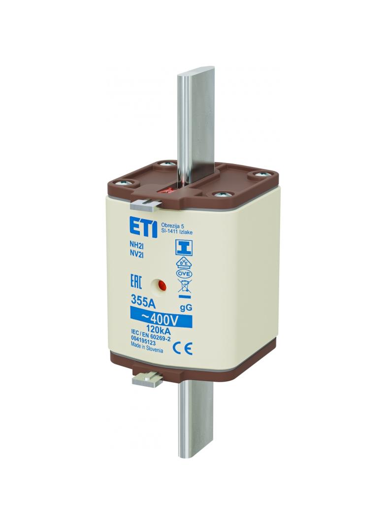 Wkładka topikowa NH zwłoczna KOMBI Zaczepy izolowane NH2/I gG 355A 400V 004195123 ETI
