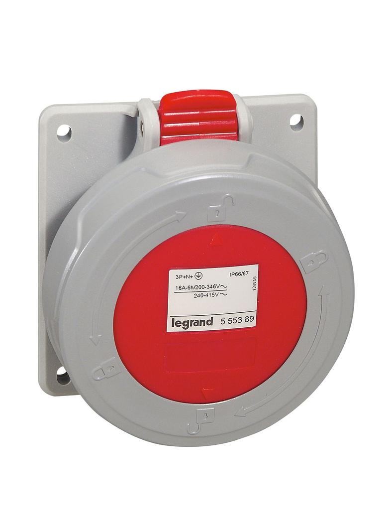 P17 TEMPRA PRO GNIAZDO TABLICOWE 16A 3P+N+Z 400V IP67, Legrand