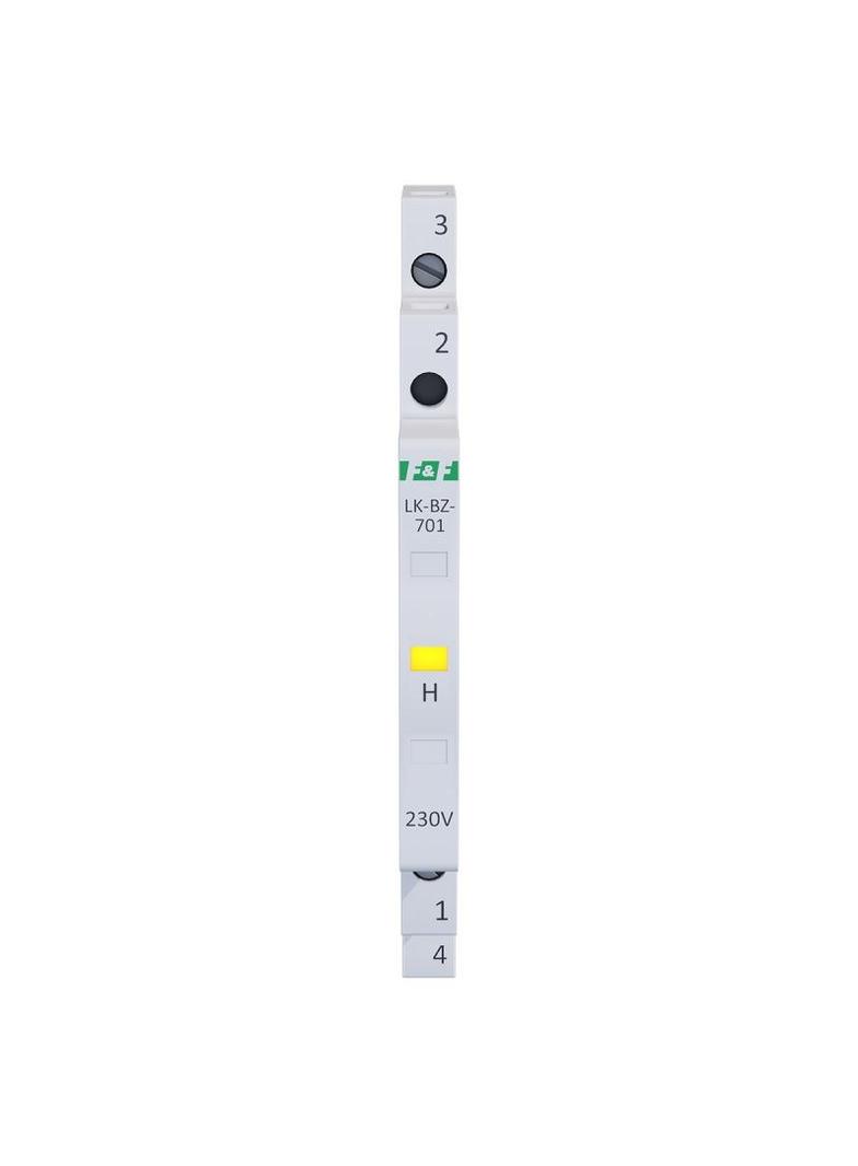 Lampka kontrolna zasilania z zabezpieczeniem 1/3S 1xLED ŻÓŁTA LK-BZ-701Y F&F