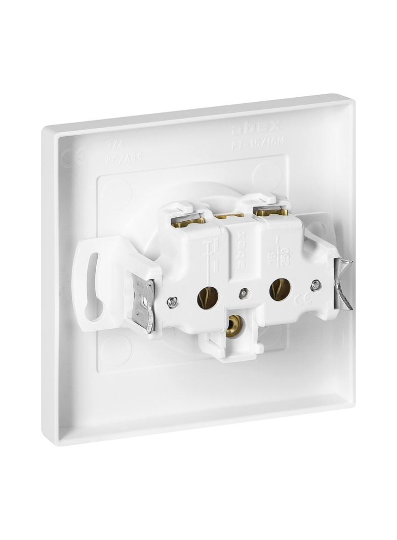 Gniazdo pojedyncze podtynkowe 2P+Z Malta, 16A, 250V, PT-16M, biały FMS-105/W ORNO