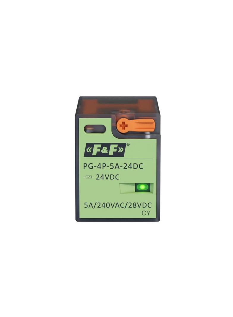 Przekaźnik 4xNO/NC obciążalność (na kanał) 5A/240V AC lub 12A/28V DC napięcie zasilania cewki 24V F& PG-4P-5A-24DC F&F