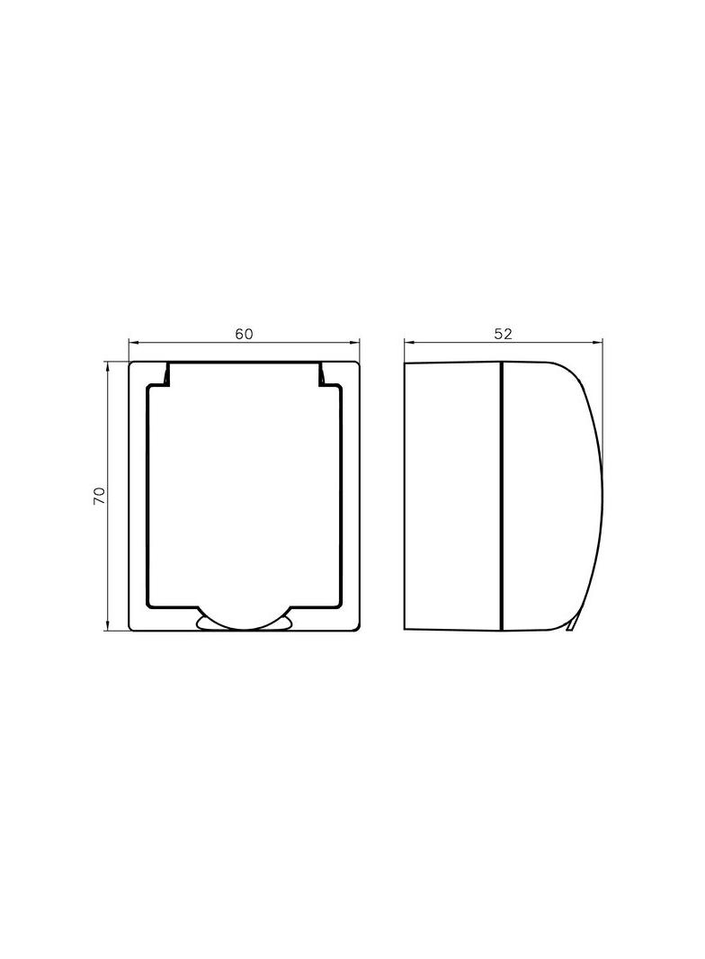 FALA Gniazdo pojedyncze z uziemieniem wieczko przezroczyste - kolor biały