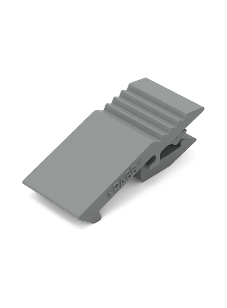 zaczep montażowy do wtyków 2-torowych szary