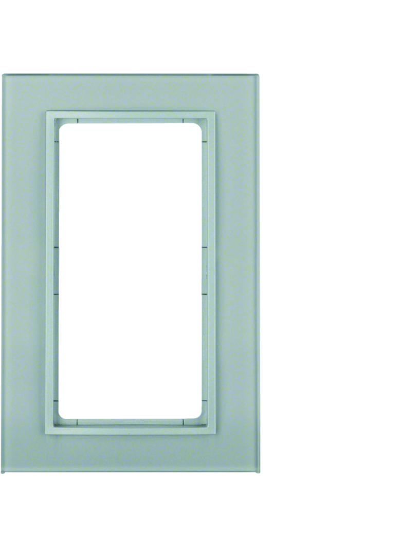 BERKER B.7 Ramka z dużym wycięciem szkło aluminium/alu mat lakierowana 13096414 HAGER