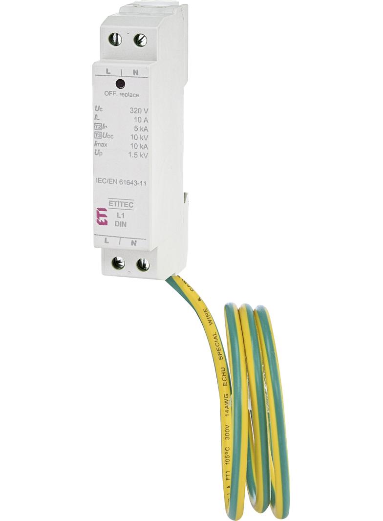 ETITEC L1 DIN Ogranicznik przepięć do źródeł światła LED