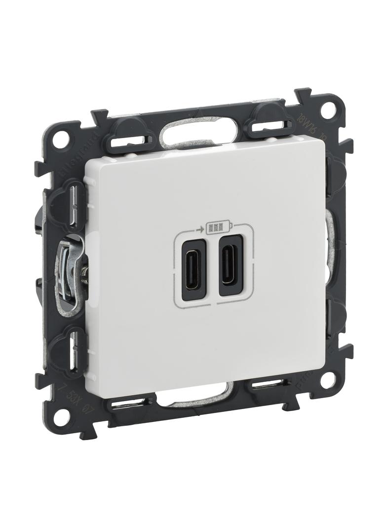 VALIF:B ŁADOWAR 2XUSB TYP C, Legrand