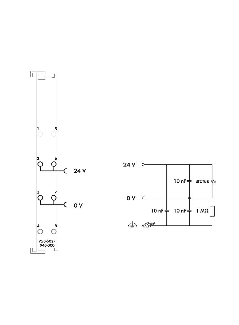 moduł zasilający 24 V DC do magistrali systemowej
