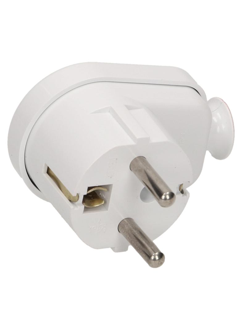 Wtyczka kątowa biała WT-16U/BIAŁY ORNO