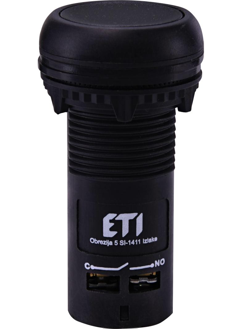 ECF-11-C - Przycisk kompaktowy z guzikiem krytym, 1NO+1NC, Czarny