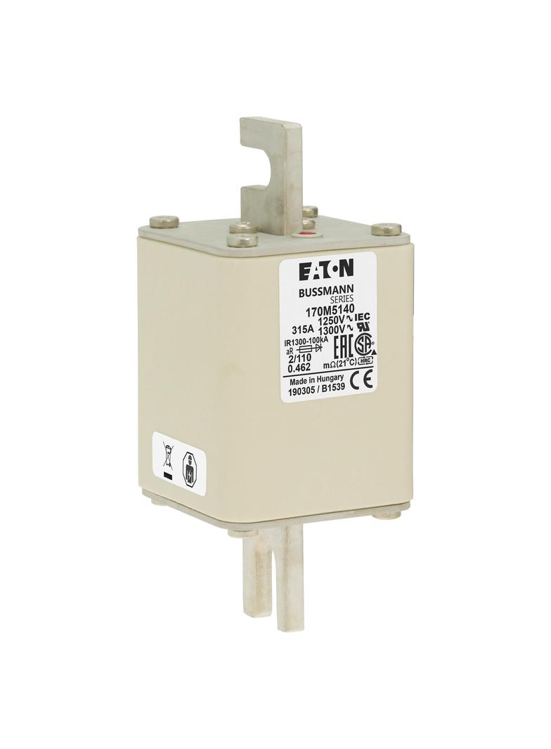 315A 1250V 2/110 aR INDICATOR FUSE Wkładka szybka 315A AC 1250V rozmiar 2 61x75x138 mm aR D 170M5140
