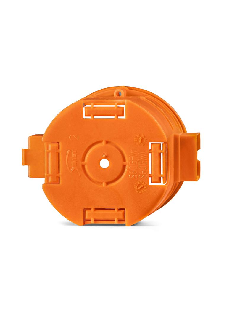 S60GFw ,  Puszka podtynkowa O 60 szeregowa, ekstra - głęboka - 80 mm, z wkrętami, pomarańczowy