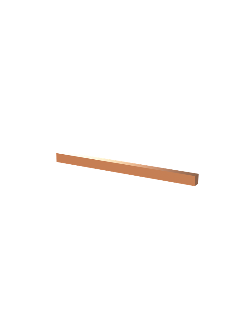 ZX2052 Szyna Cu 12x10mm, L:195mm