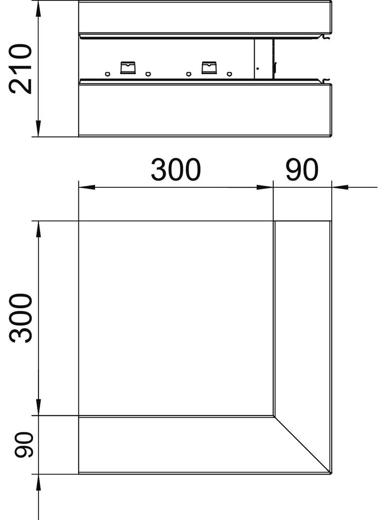 GS-AA90210RW, NAROŻE ZEWN. 90X210 CZ.B.