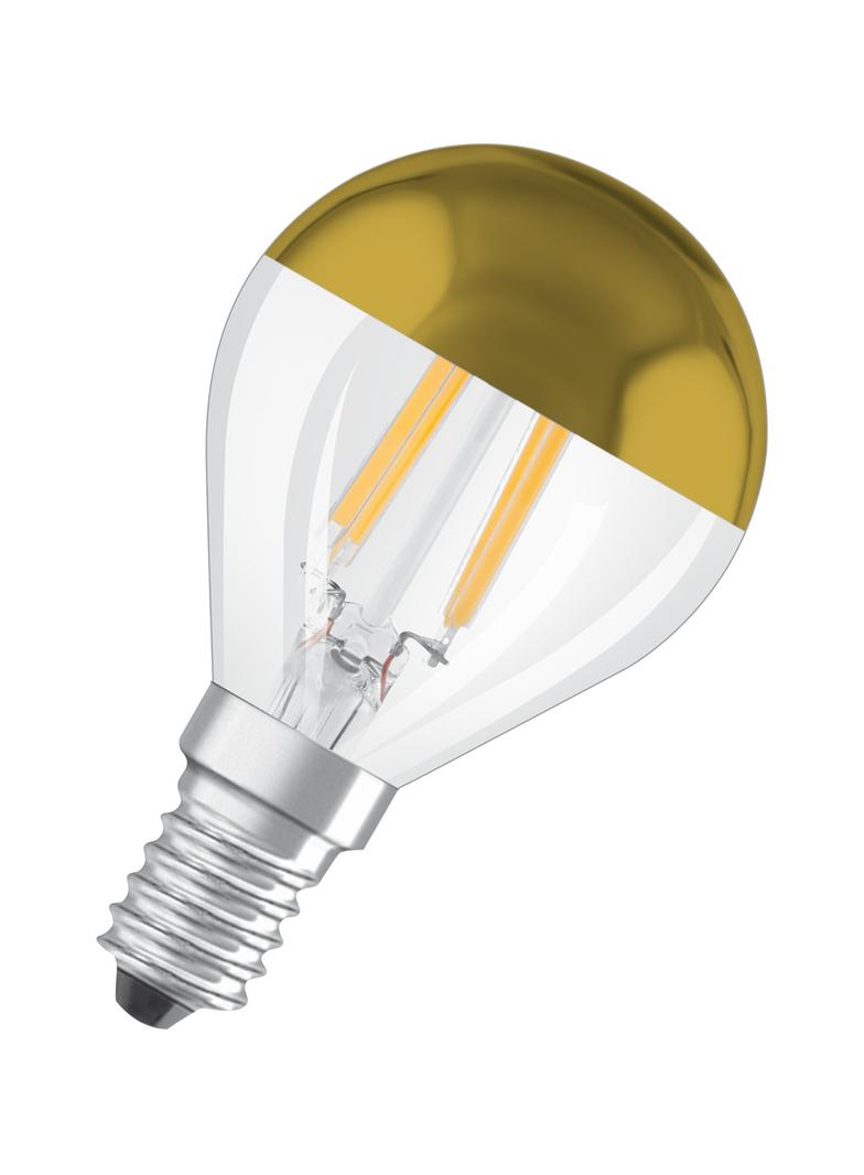 Lampa LED STAR CL P Filament szkło przezroczyste Mirror Gold 37 non-dim 4W 827 E14