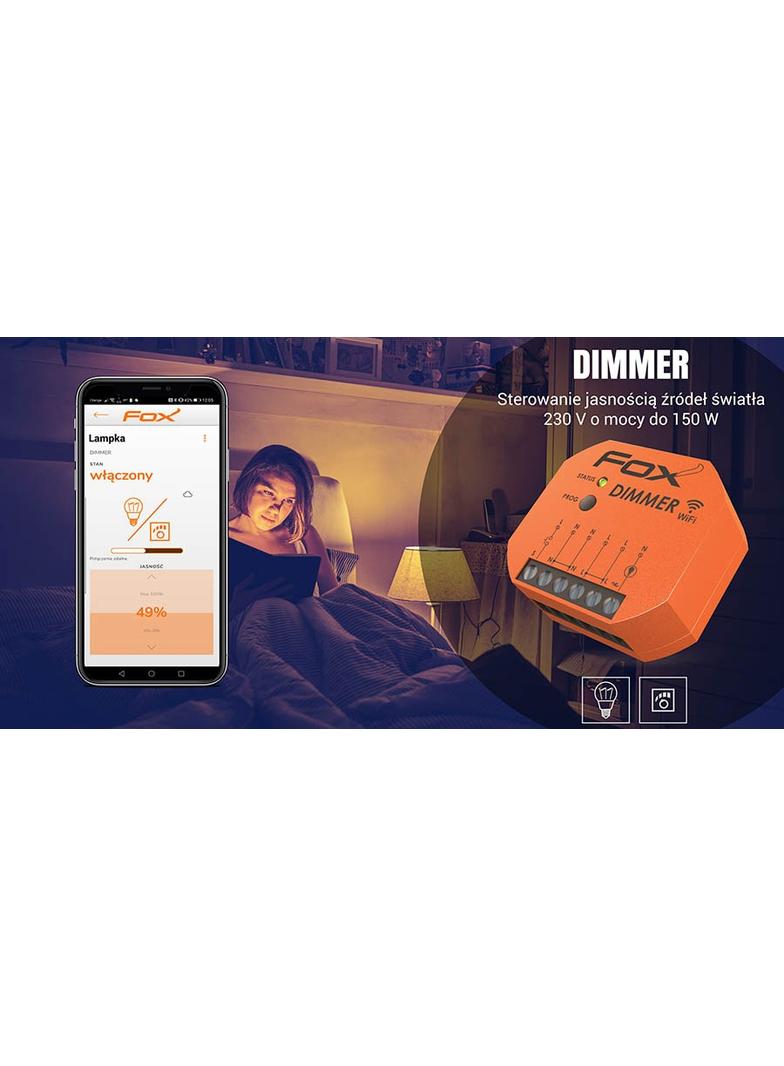 DIMMER ściemniacz oświetlenia Wi-Fi 230V WI-DIM1S1-P F&F