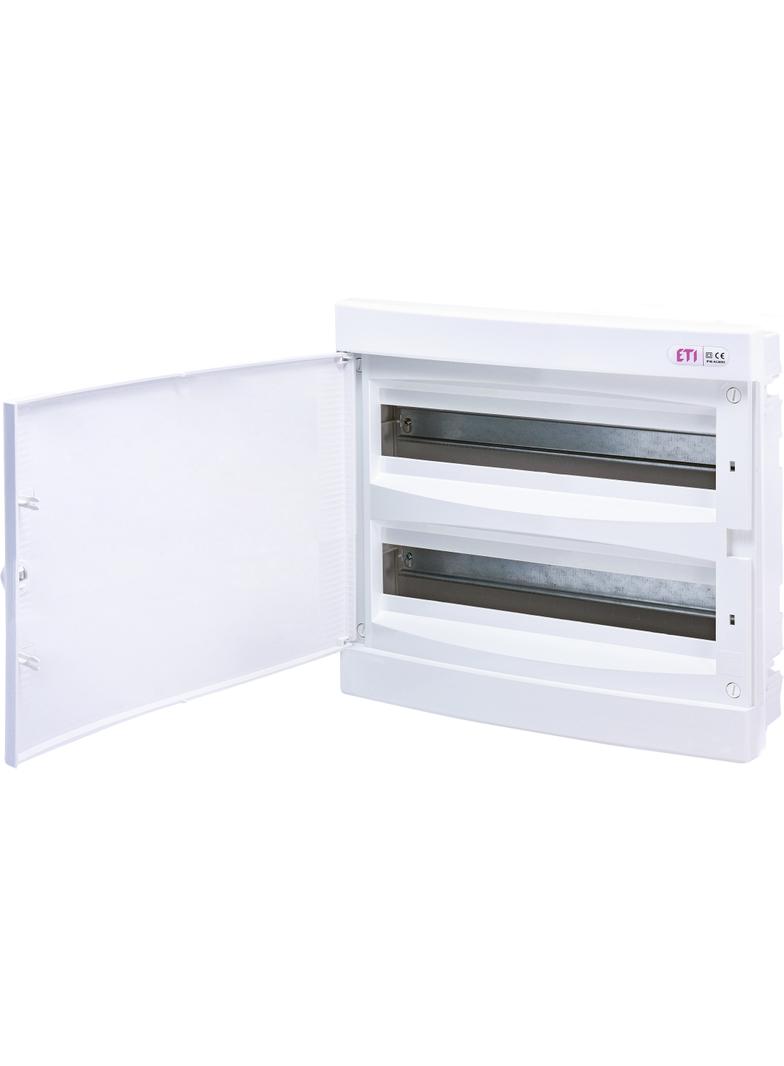 Rozdzielnica podtynkowa 2x18 drzwi białe ECM 2x18PO-s 001101088 ETI