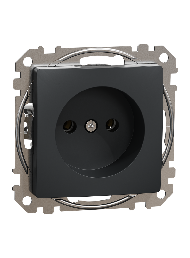 Gniazdo 2P, Sedna Design & Elements, antracytowy czarny