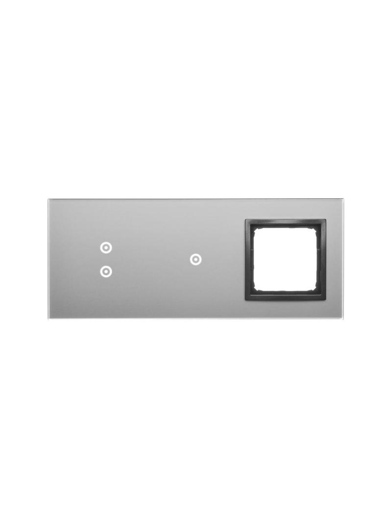Simon 54 Touch Panel dotykowy S54 Touch 3 moduły 2 pola dotykowe pionowe + 1 pola dotykowe + 1 otwór na osprzęt S54 burzowa chmura DSTR3310/72 KONTAKT