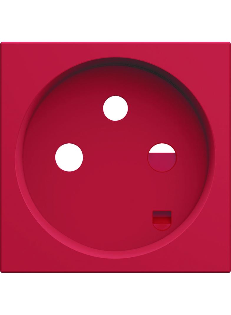 gallery Płytka czołowa do gniazda z uziemieniem 2P+E DATA 2M czerwony