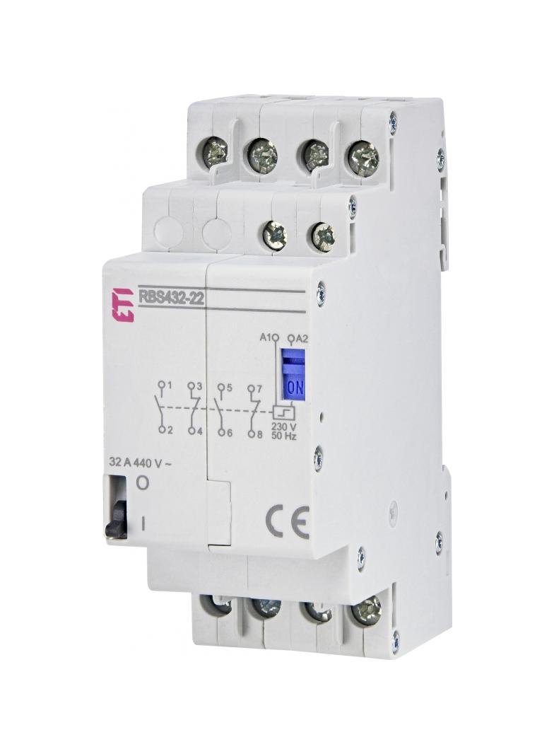 Stycznik bistabilny 32A 4P 2Z 2R 2M RBS432-22-230V AC 002464138 ETI