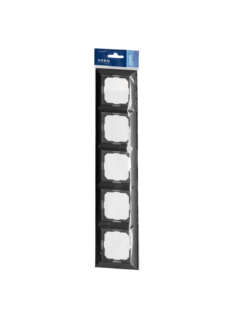 Ramka pieciokrotna Pearl, Ra-5P, antracyt OR-OE-7720/5/A ORNO