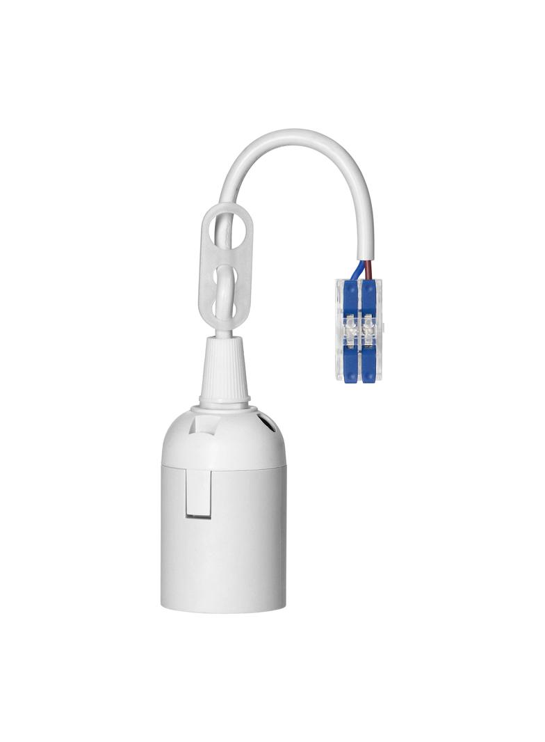 Oprawka remontowa E27 z szybkozłączką, biała, zestaw 50 szt.