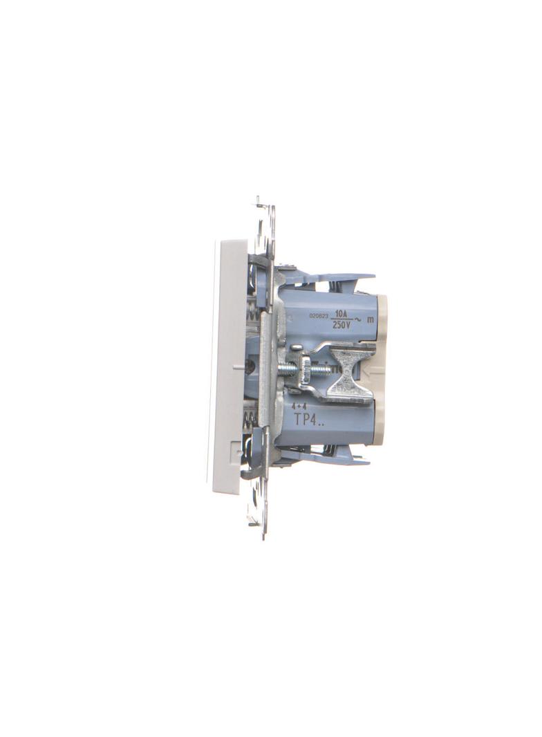 Simon 55 Przycisk zwierny poczwórny 10 AXm szybkozłączka Jasnoszary mat