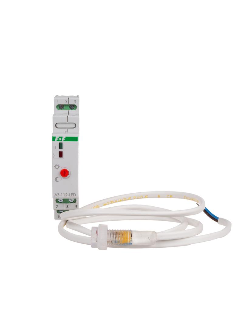 Automat zmierzchowy z zewnętrzną sondą przekaźnik InRush16 A (160 A/20 ms) AZ-112-LED F&F