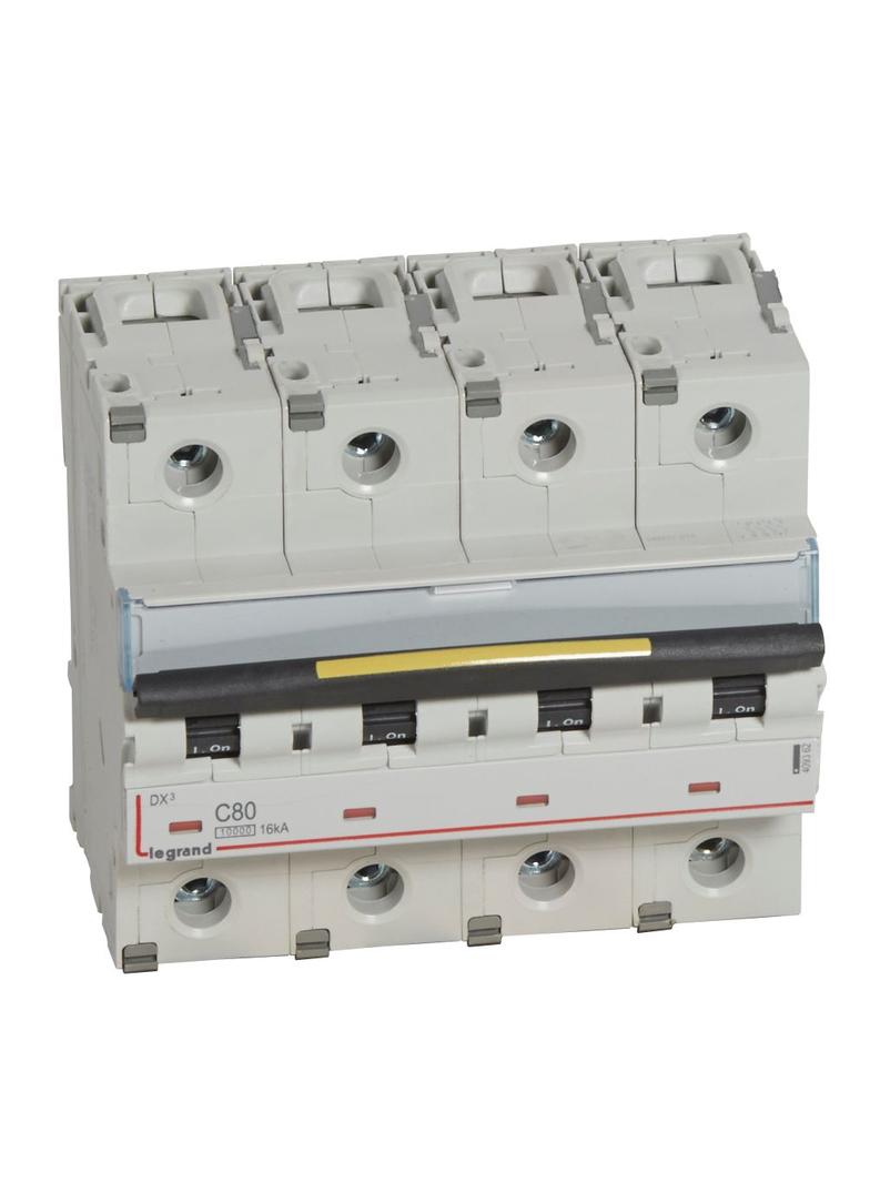 DX3 16 Ka Wyłącznik Czterobiegunowy 80A 409362 LEGRAND