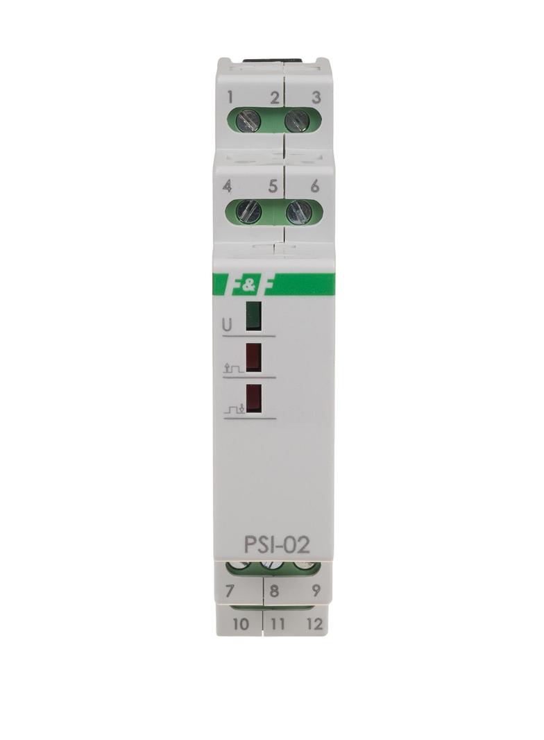 Przetwornik sygnału ciągły na impuls PSI-02 24V,montaz na szynie DIN PSI-02-24V F&F