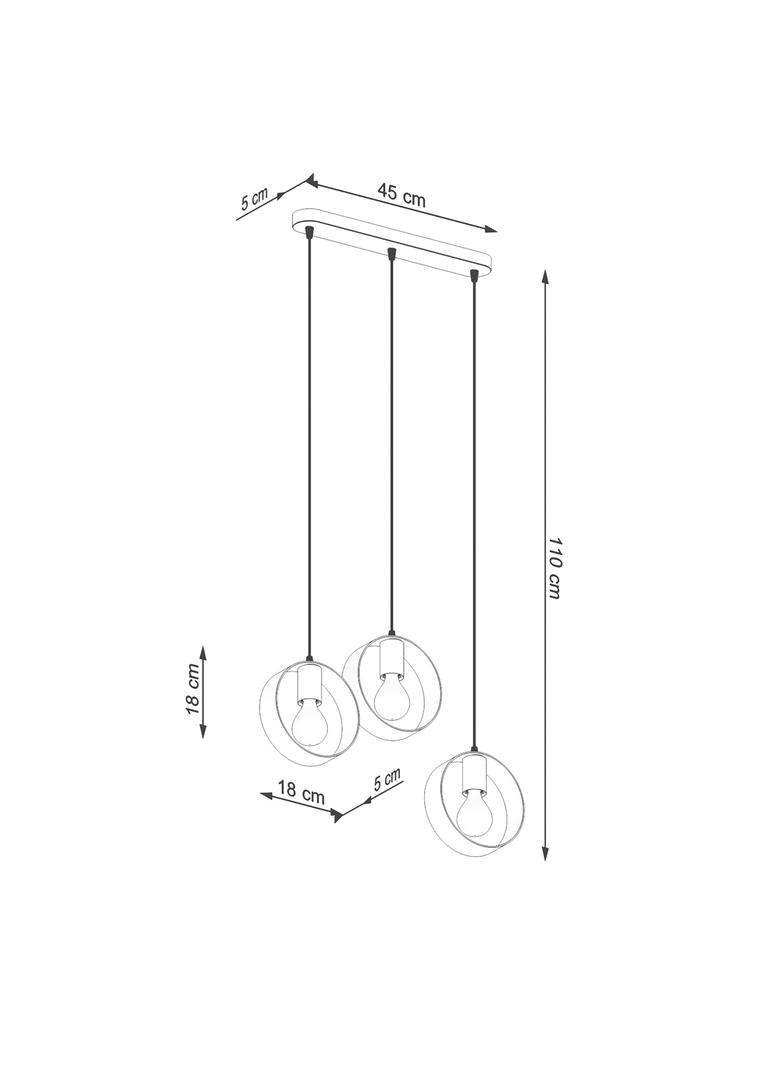 Sollux Lampa wisząca TITRAN 3 biała SL.1138