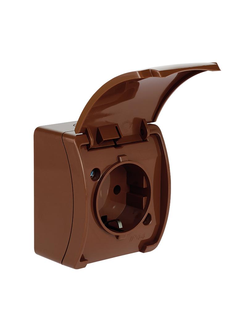 VG-Koala Gn. poj. 2P+Z-CHUKO n/t IP44 brąZ- klapką brąZ-181-02 61.390 OPATÓWEK