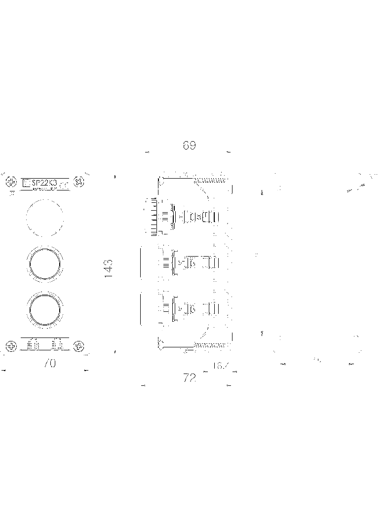 KASETA KOMPLETNA 3-OTWOROWA Z NAP LC,KC,KZ I 1 PRZEPUST M20 230V
