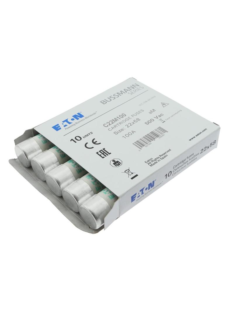 CYLINDRICAL FUSE 22 x 58 100A AM 500V AC Wkładka cylindryczna 22 x 58mm 100A AM 500V AC C22M100 EATO