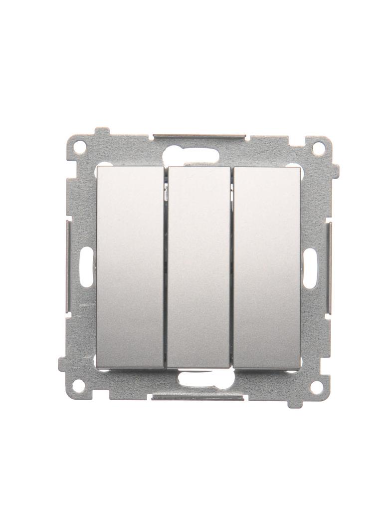 Simon 54 Łącznik potrójny 10A 250V szybkozłączka srebrny mat DW31.01/43 KONTAKT