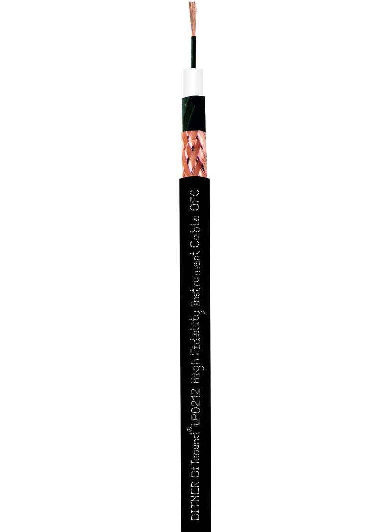 BiTsound High Fidelity Instrument Cable OFC 1x0,23 Giętki, estradowy współosiowy przewód instrumentalny LP0212 BITNER