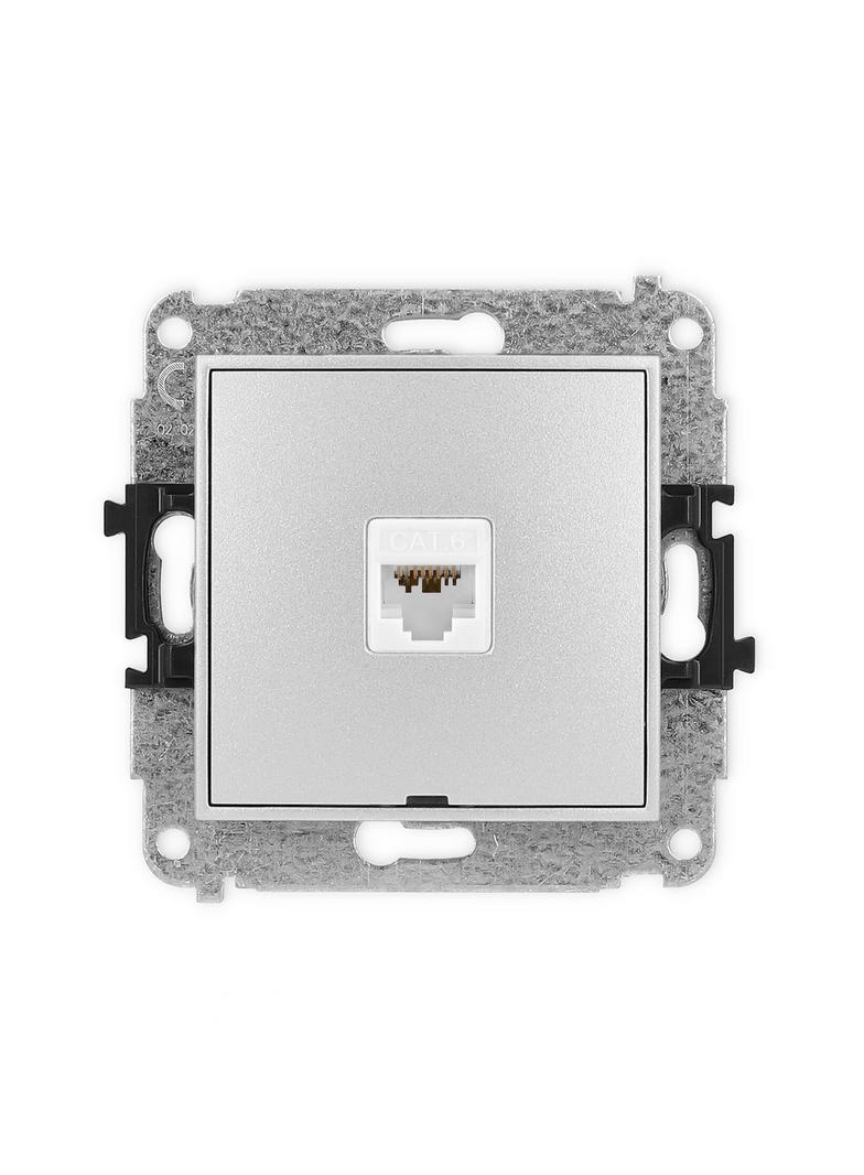 ICON Mechanizm gniazda komputerowego pojedynczego 1xRJ45, kat. 6A, 8-stykowy, bez pola opisowego sre