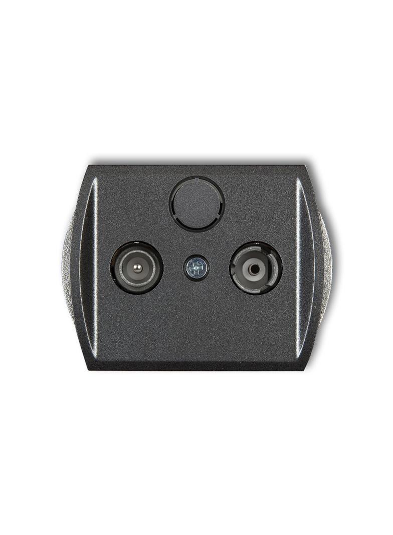 TREND Mechanizm gniazda abonenckiego RTV przelotowego 12dB grafitowy