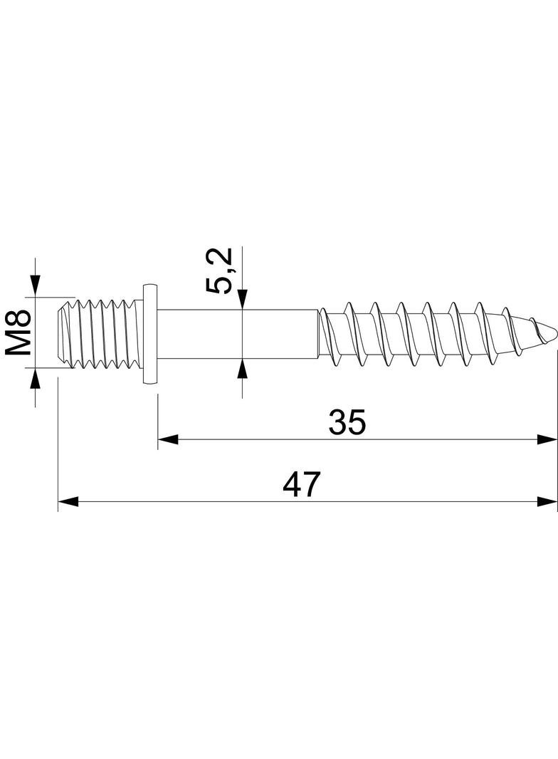 KOŁKI OBO Z GW.DREWNA M 8X35