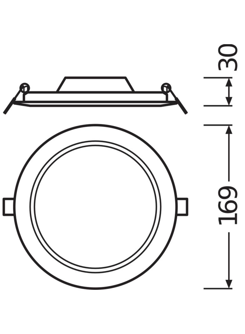 Panel LED Podtynkowy wpuszczany 12W 4000K DOWNLIGHT Slim DN155 okrągły 4058075079052 LEDVANCE