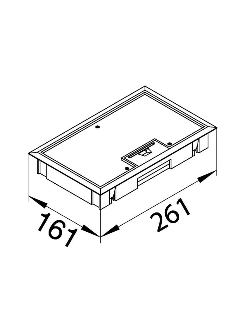tehalit.VE-EE Pokrywa uchylna płytki montaż E04 147X247 5mm czarny PA KDE04059005 HAGER