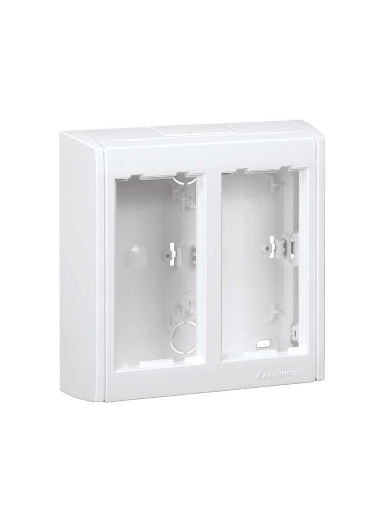 Simon Connect Obudowa natynkowa 2-modułowa z pokrywami bocznymi 4x K45 czysta biel