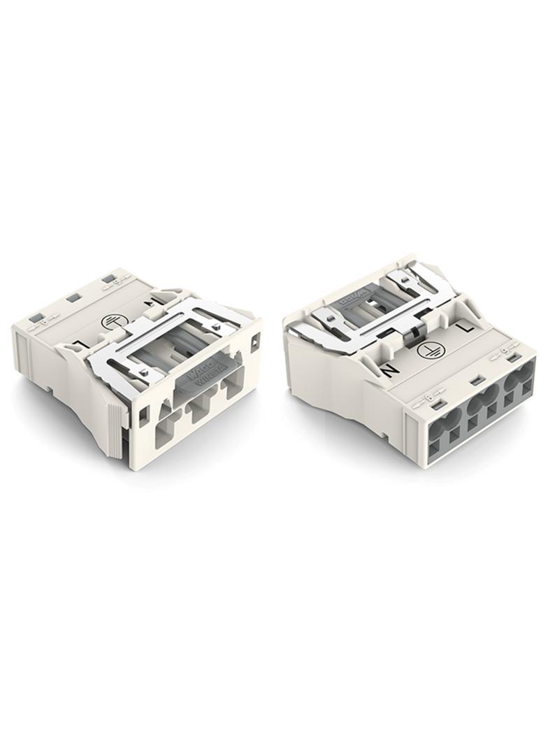 WINSTA wtyk 3-torowy SnapIn biały ze stykiem PE