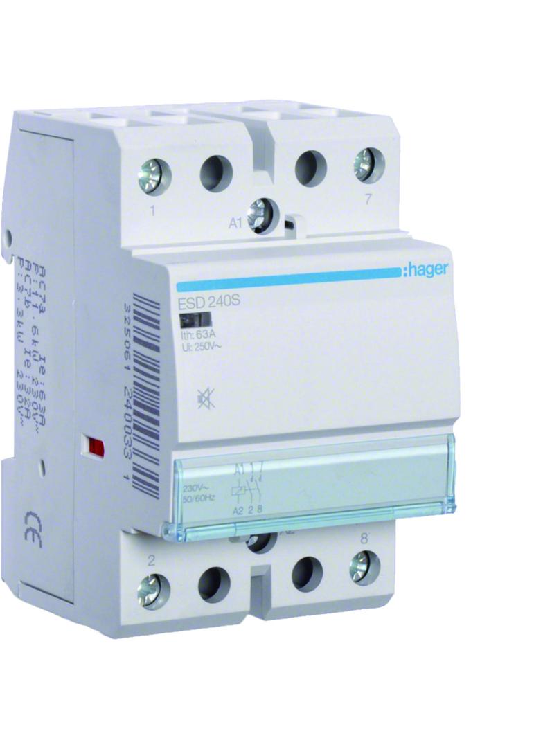 Stycznik modułowy cichy 24V AC 2Z 40A AC-7A B ESD240S HAGER