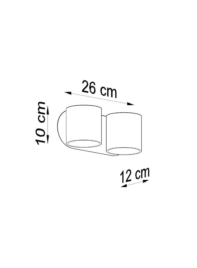 Sollux Kinkiet ORBIS 2 czarny SL.0660